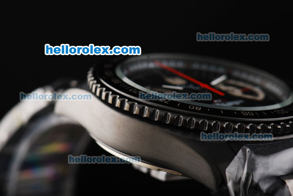 Tag Heuer Grand Carrera Calibre 17 Chronograph Quartz Black Dial - Click Image to Close